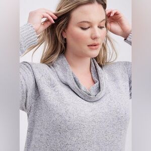 Torrid Super Soft Plush Cowl Neck Raglan Tunic Sweatshirt 4X New